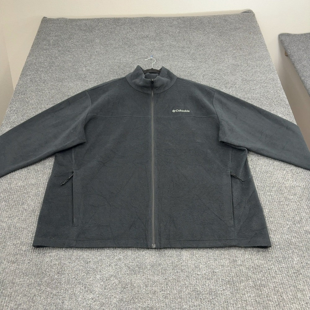 Columbia Jacket Mens 3XT Black Polyester Omni-Heat Full Zip Fleece Outdoor Style